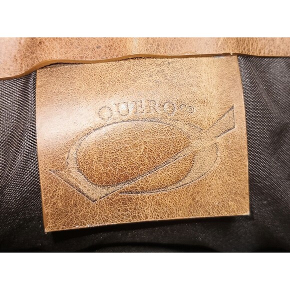 Querro Premium Aged Leather Messenger Bag Quiet Luxury Travel Work School 8 Pock - Picture 9 of 11